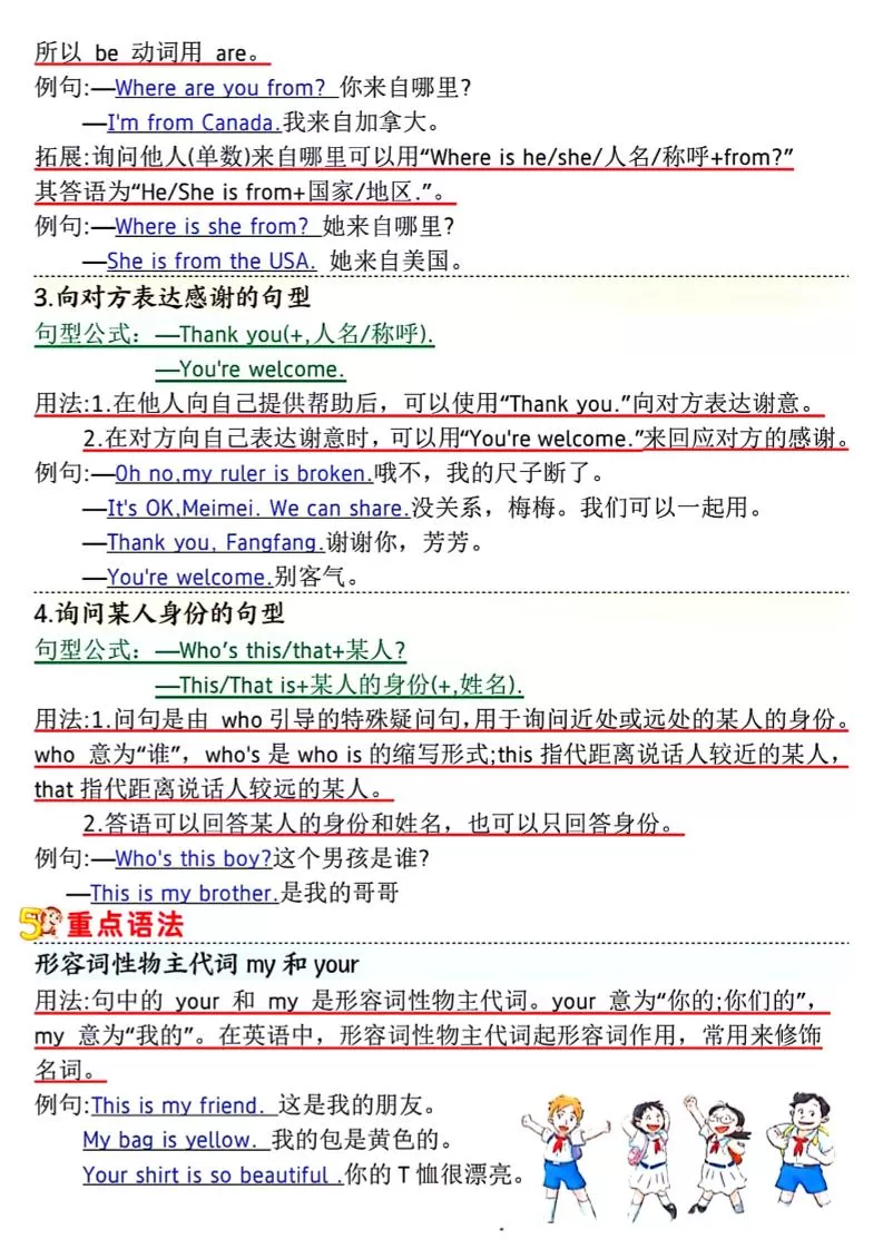 人教PEP版三下英语1-6单元记读小纸条