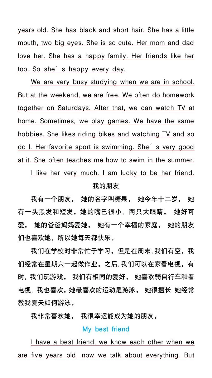 五升六年级英语暑假每日晨读必备话题作文-六上英语