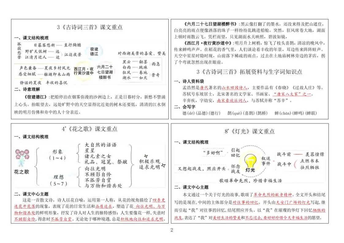 六（上）语文新版课课贴